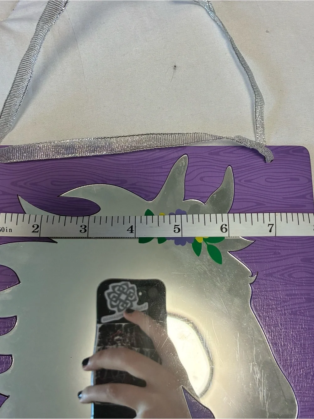 Purple Unicorn Mirror Wall Hanging